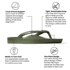Arch Support Flip Flops - Classic - Olive